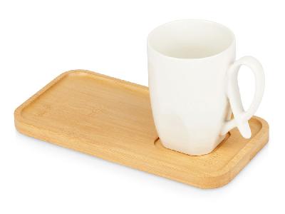 Чайная пара с бамбуковым блюдцем Deny