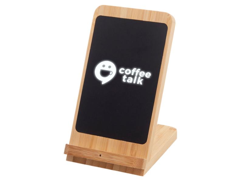 Беспроводное зарядное устройство 2-в-1 с подсветкой лого Reedia S4, 15 Вт