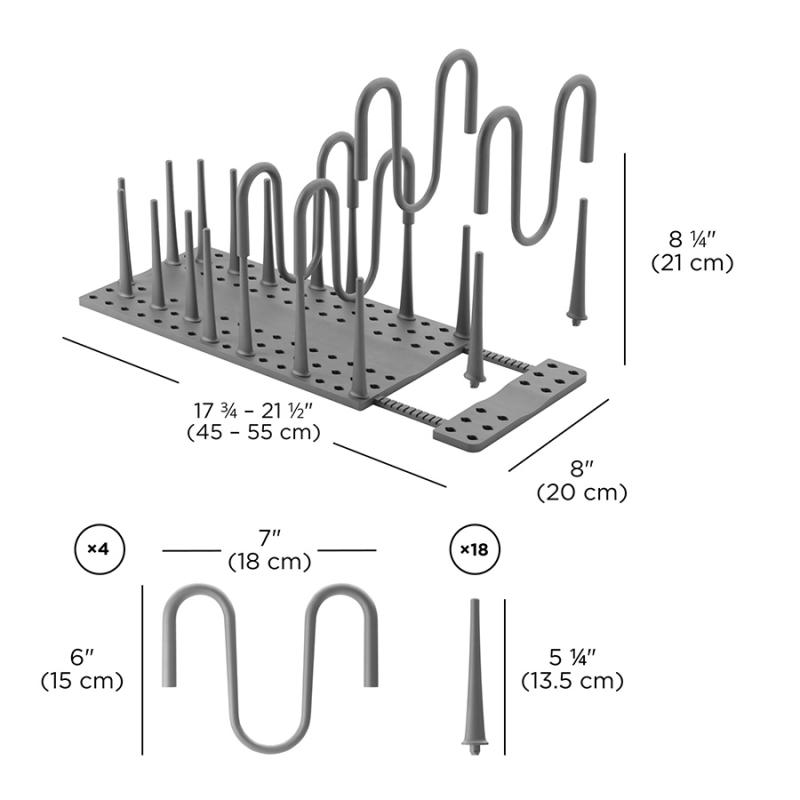 Органайзер для посуды и столовых приборов peggy, 20х55 см