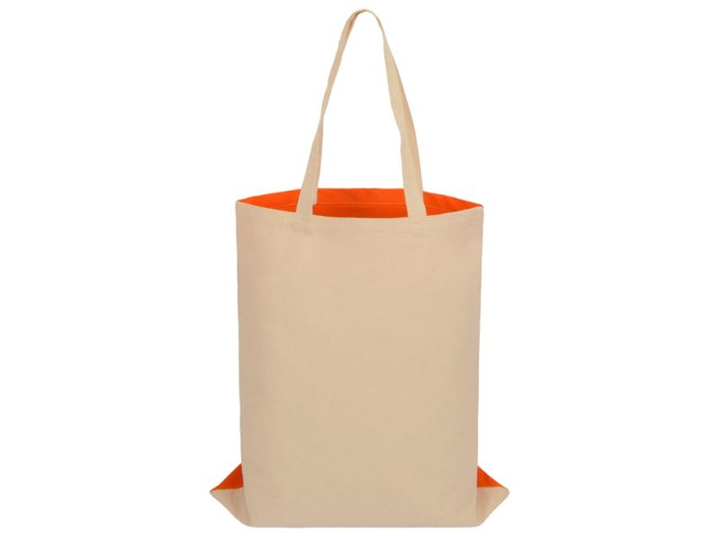 Сумка для шопинга Twin двухцветная из хлопка, 180 г/м2