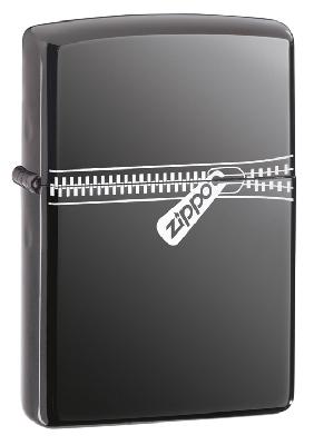 Зажигалка ZIPPO Puller с покрытием Black Ice ®, латунь, глянцевая, 38x13x57 мм