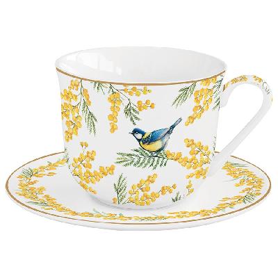 Чашка с блюдцем mimosa, 370 мл