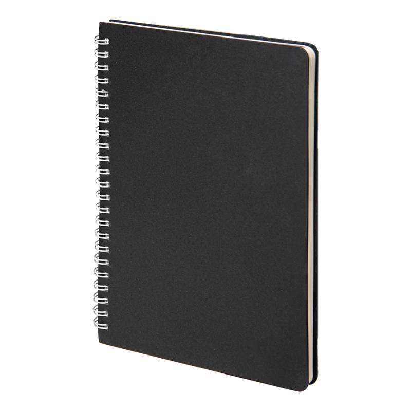 Блокнот на двойной пружине HELIX, 143 х 205 мм, черный, блок в линейку