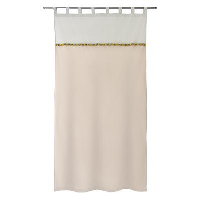 Штора из хлопка с помпонами  из коллекции essential, 150х290 см