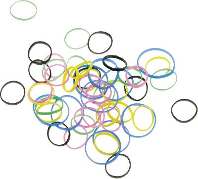 Резинки для волос Dewal Beauty силикон, mix mini (50шт)