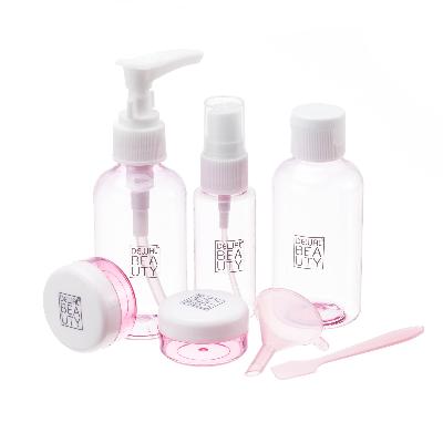 Дорожный набор баночек для путешествий Dewal Beauty, 7пр