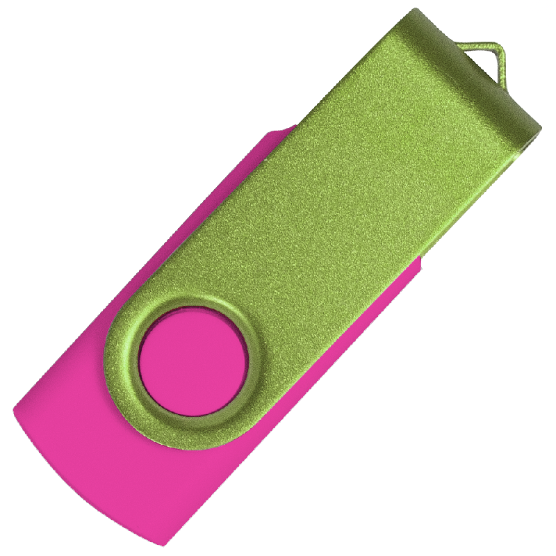 Флеш накопитель USB 2.0 Twister Сolor Mix 16GB, пластик Софт Тачметалл