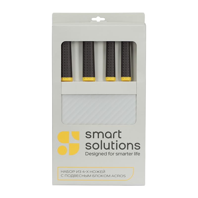 Набор из 4х ножей с подвесным блоком acros