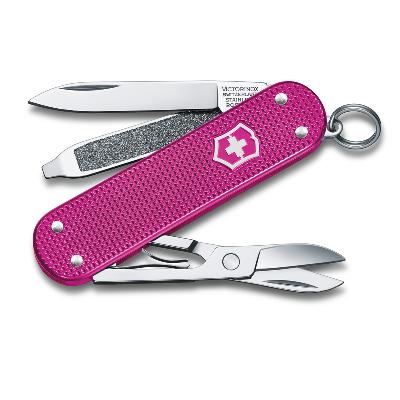 Ножбрелок VICTORINOX Classic SD Alox Colors "Flamingo Party", 58 мм, 5 функций, лиловый