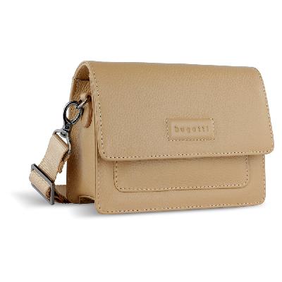 Сумка через плечо женская BUGATTI Elsa, воловья кожаполиэстер, 18,5х8,5х14,5 см