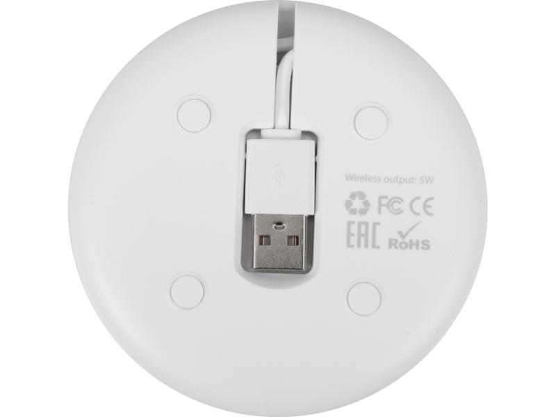 Беспроводное зарядное устройство Disc со встроенным кабелем 2 в 1