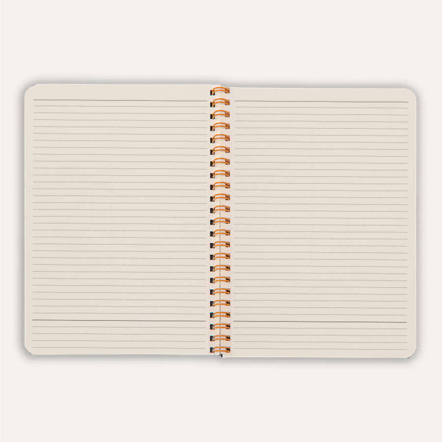 Блокнот на двойной пружине HELIX, 143 х 205 мм, черный, блок в линейку