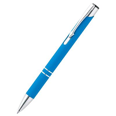 Ручка металлическая Molly софт-тач, голубая