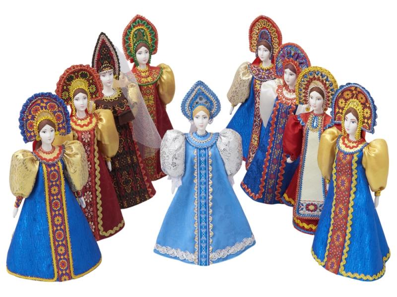 Подарочный набор: кукла фарфоровая, мёд с гецким орехом