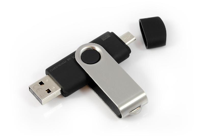 Флеш накопитель USB 2.0 Twister Smart 8GB, пластик Софт Тачметалл
