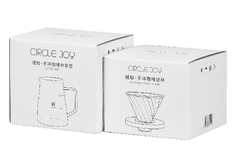 Стеклянный чайник с воронкой для кофе, Circle Joy