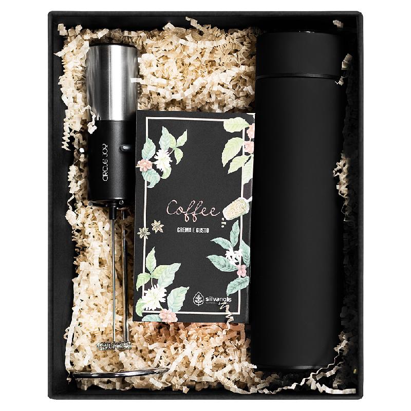 Подарочный набор Solution Prestige Trio (термос, вспениватель для молока, кофе)