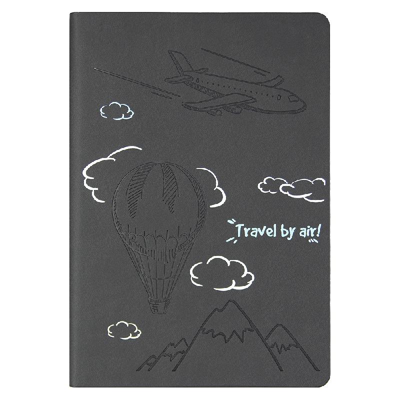 Ежедневник Flexy Soft Touch Latte Print Sample Travel by air А5, недатированный, в гибкой обложке