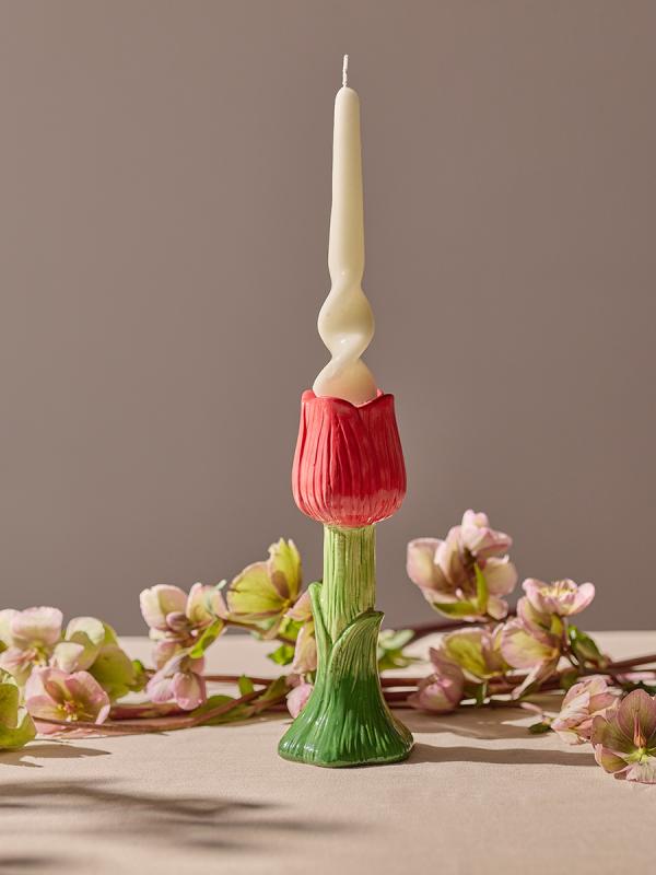 Подсвечник floret красного цвета из коллекции , 18 см