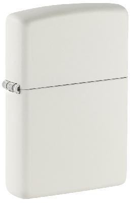 Зажигалка Zippo Classic с покрытием White Matte, латунь, овая, 38x13x57 мм