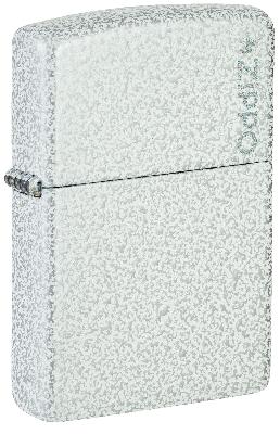 Зажигалка ZIPPO Logo с покрытием Glacier, латунь, овая, 38x13x57 мм