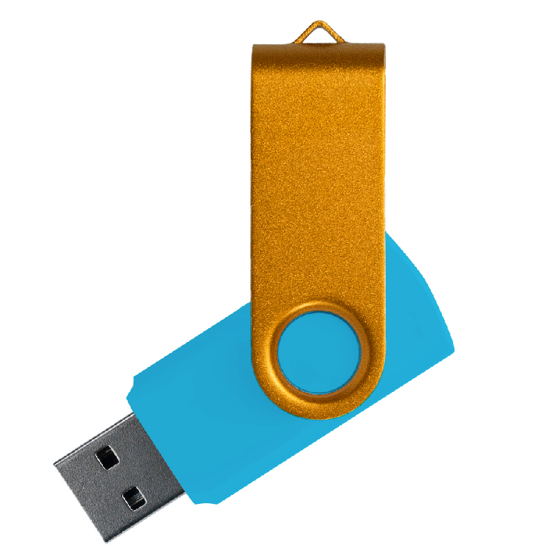 Флеш накопитель USB 2.0 Twister Сolor Mix 16GB, пластик Софт Тачметалл