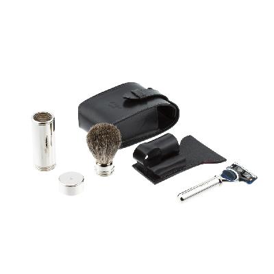 Дорожный бритвенный набор IL Ceppo в м чехле: бритвенный станок FUSION, помазок