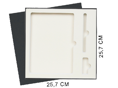 Коробка подарочная Solution Superior Linen под ежедневник, ручку и флешку, 25,7x25,7 см,  ложемент