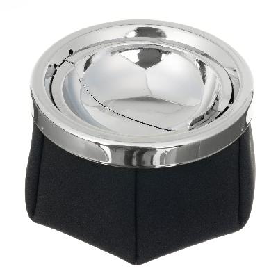 Пепельница SQuire шестиугольная, покрытие хром, краска, искусств кожа, 110 мм