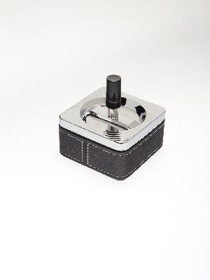 Пепельница SQuire квадратная, покрытие никель  иск кожа