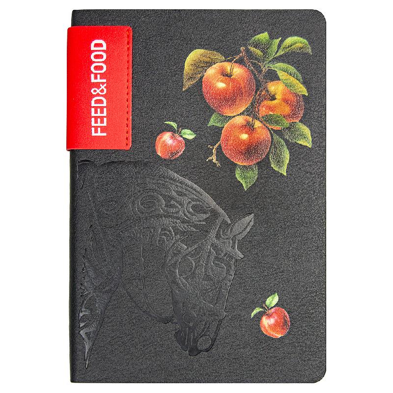 Ежедневник Flexy Star Sivilia Black Edition Color Print Sample Feed ans Food А5, недатированный ,в гибкой обложке