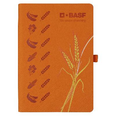 Ежедневник Flexy Line Linen Print Sample BASF А5, недатированный, в гибкой обложке, с резинкой и петлей для ручки