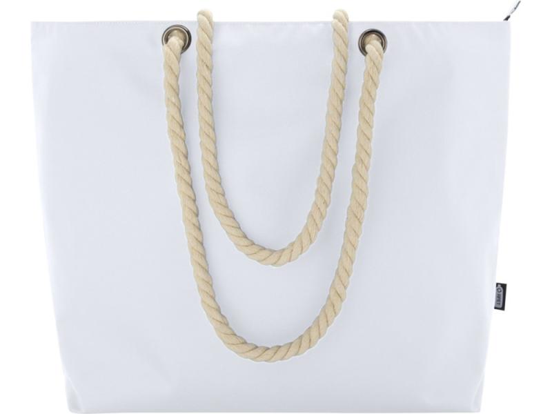 Пляжная сумка-холодильник Panama GRS из переработанных материалов с ручками-шнурками