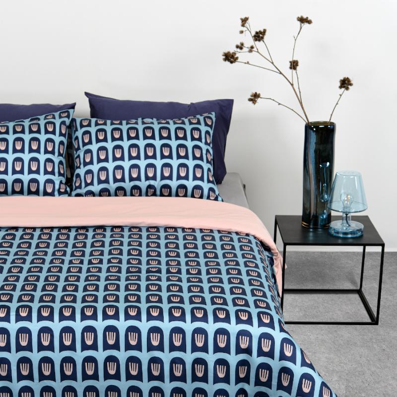 Набор из двух наволочек из сатина с принтом  time из коллекции cuts&pieces, 50х70 см