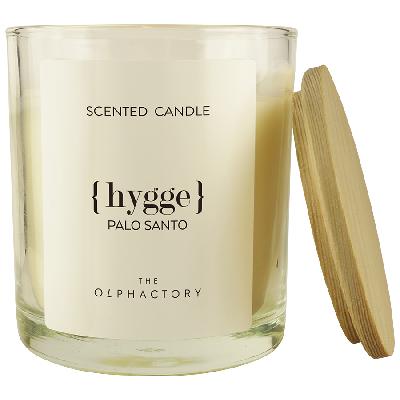 Свеча ароматическая the olphactory, hygge, palo santo, 40 ч