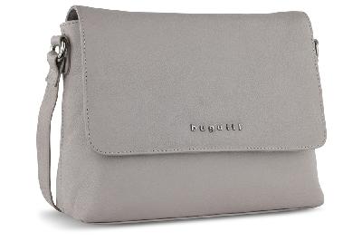 Сумка наплечная женская BUGATTI Bella, воловья кожаполиэстер, 25х8х20 см
