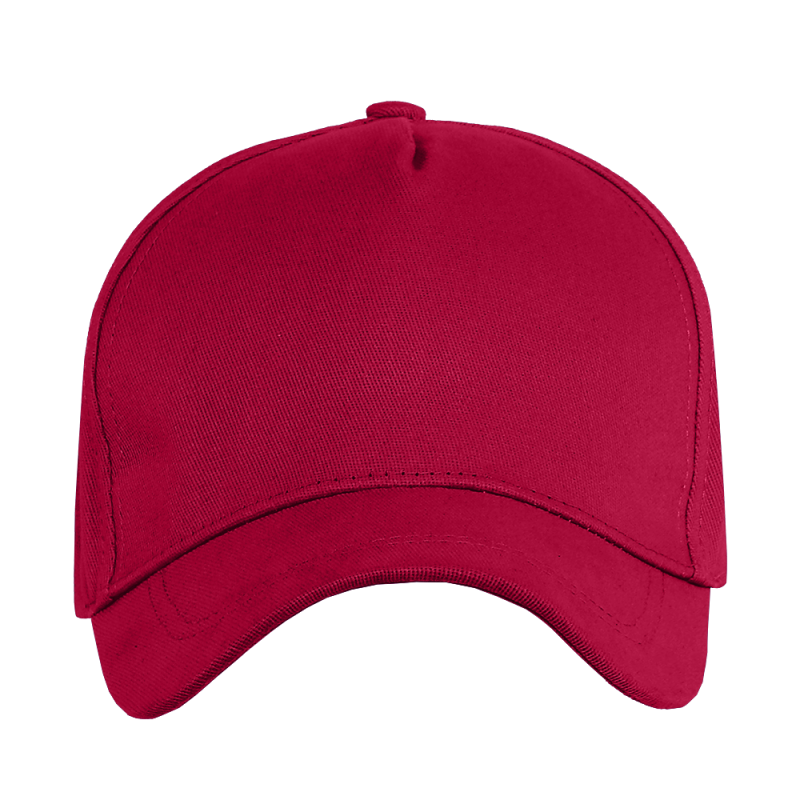 Бейсболка STAN 5 клиньев хлопок,260,112, Бордовый (661)