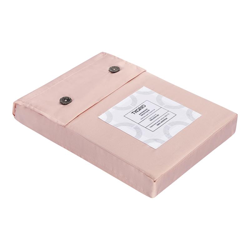 Простыня на резинке из премиального сатина  из коллекции essential, 180х200х30 см