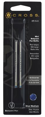 Стержень шариковый Cross для ручки Tech3 Tech4, средний,  (2шт); блистер