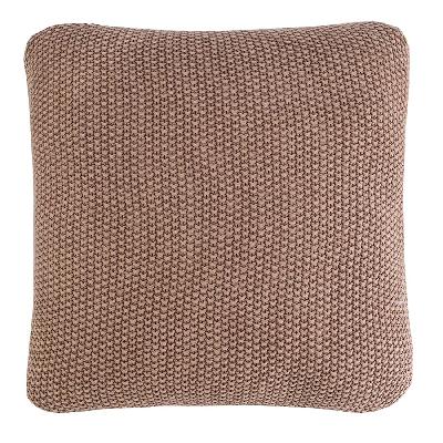 Подушка декоративная из стираного хлопка цвета мокко из коллекции essential, 45х45 см