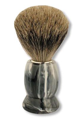 Помазок для бритья Mondial, пластик, свиной ворс,  мрамор