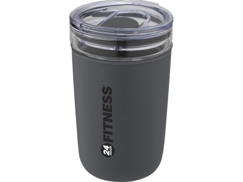 Стеклянная кружка Bello с внешней стенкой из переработанного пластика