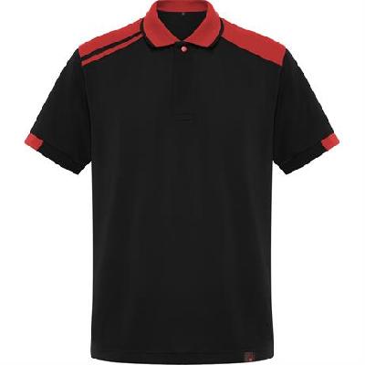 Футболка поло SAMURAI мужская, ЧЕРНЫЙ/КРАСНЫЙ S