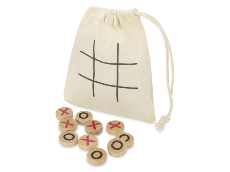 Деревянная игра в крестики-нолики в мешочке Whorl