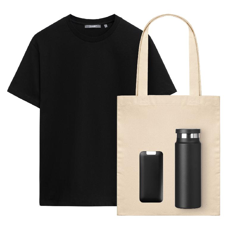 Набор с одеждой KRIS (футболка, аккумулятор, термобутылка, шоппер), M