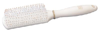 Щетка Dewal Beauty серия "Крем брюле" с пластиковым штифтом, прямоугольная