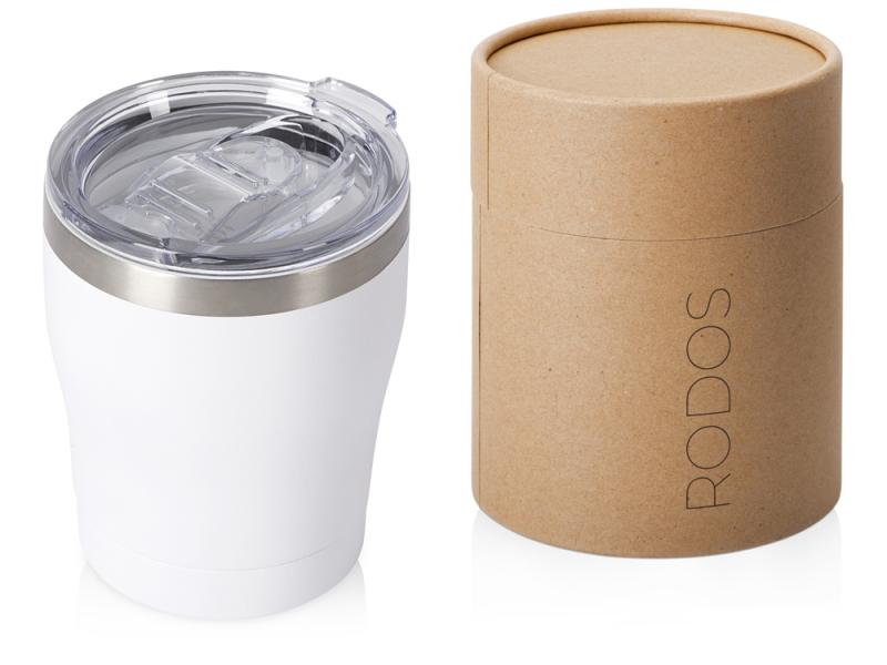 Вакуумная термокружка Rodos с керамическим покрытием, тубус, 350 мл