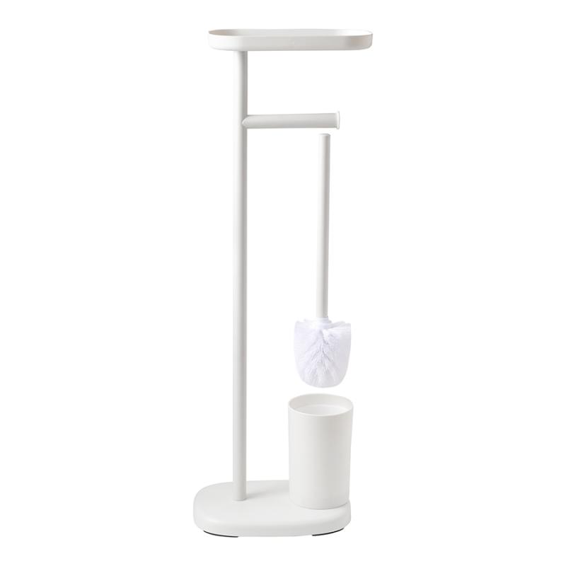 Держатель для туалетной бумаги с полочкой и ершиком slim