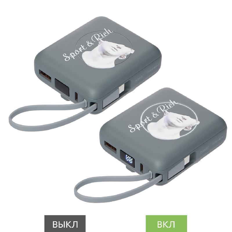 Внешний аккумулятор с подсветкой Ritter PD 10000mAh с функцией беспроводной зарядки 15W