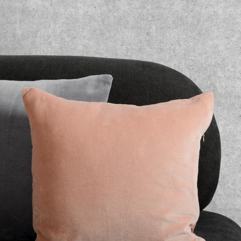 Подушка декоративная из хлопкового бархата  из коллекции essential, 45х45 см